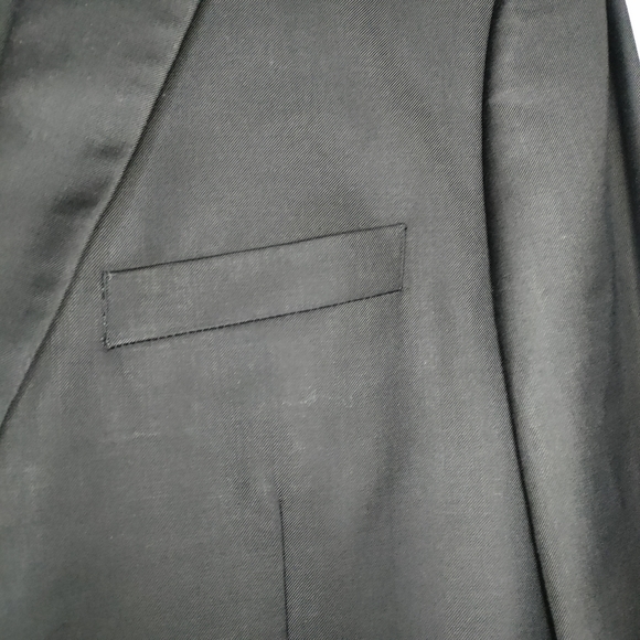 Demantie Mens Black Suit Coat Jacket 44R 100% Hand Tailored Super 150's - Picture 8 of 13